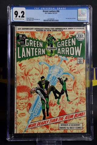 Green Lantern #86 - 2nd part of drug story Neal Adams - CGC 9.2