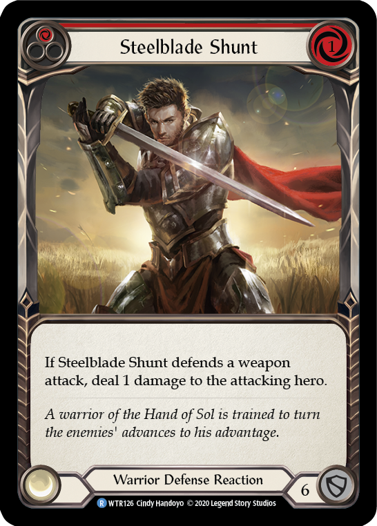 Steelblade Shunt (Red) [U-WTR126] (Welcome to Rathe Unlimited)  Unlimited Rainbow Foil